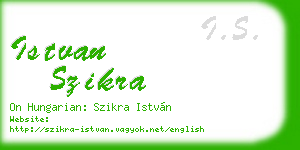 istvan szikra business card